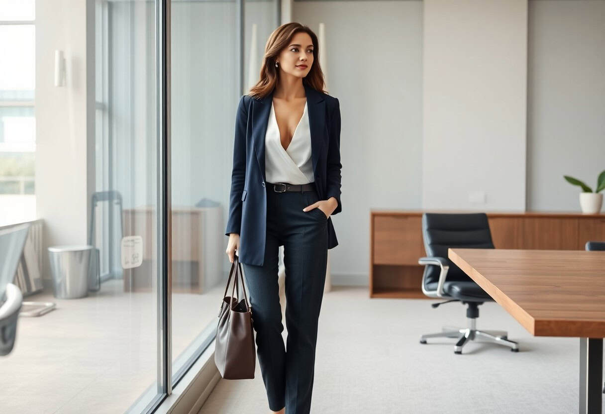 apple shape work outfits for the office izj